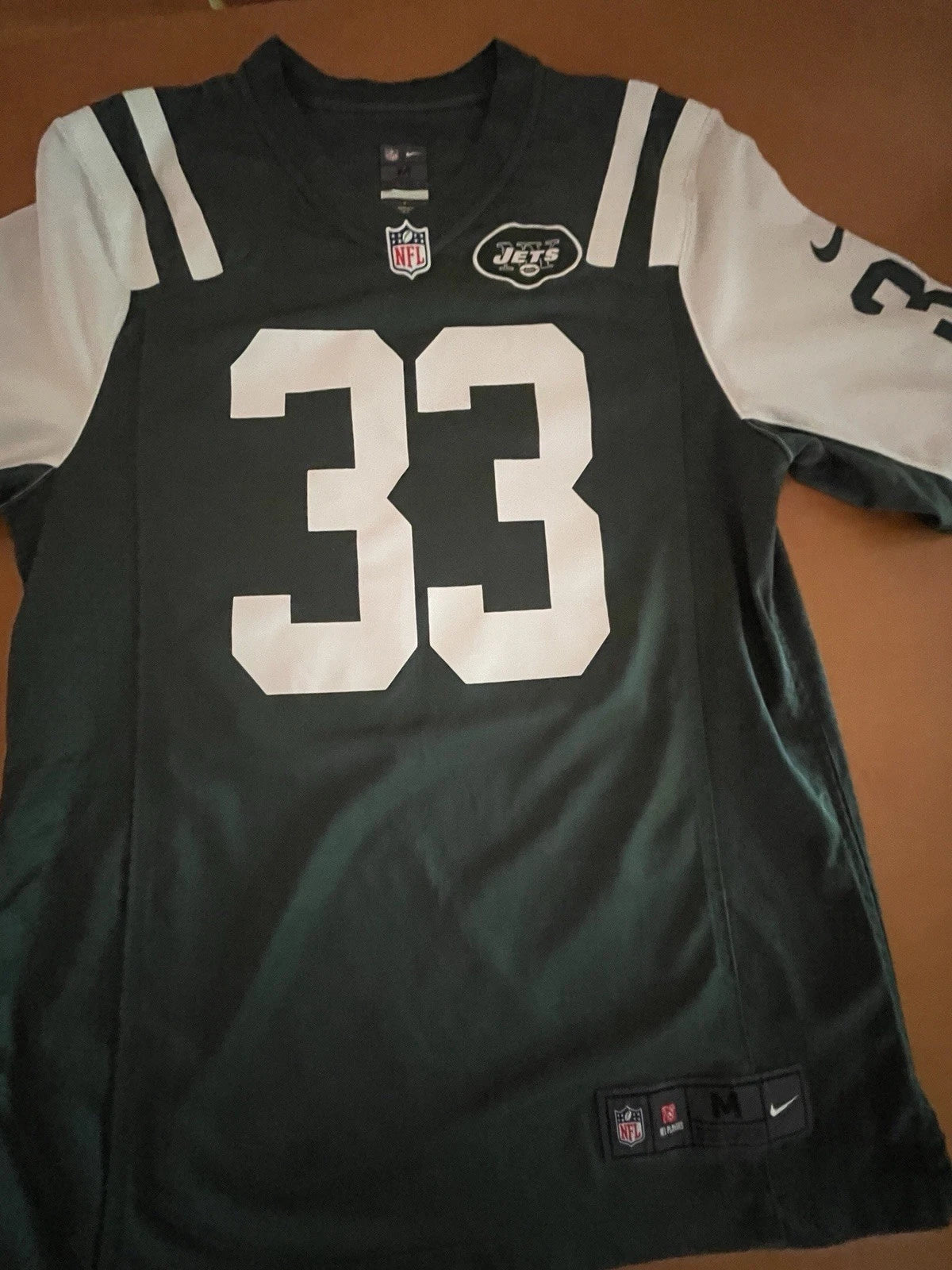 Nike New York Jets 33 Adams Nfl Green Crewneck T-shirt Men Size M New | Trendy Graphic Tee | Casual Unisex T-shirt
