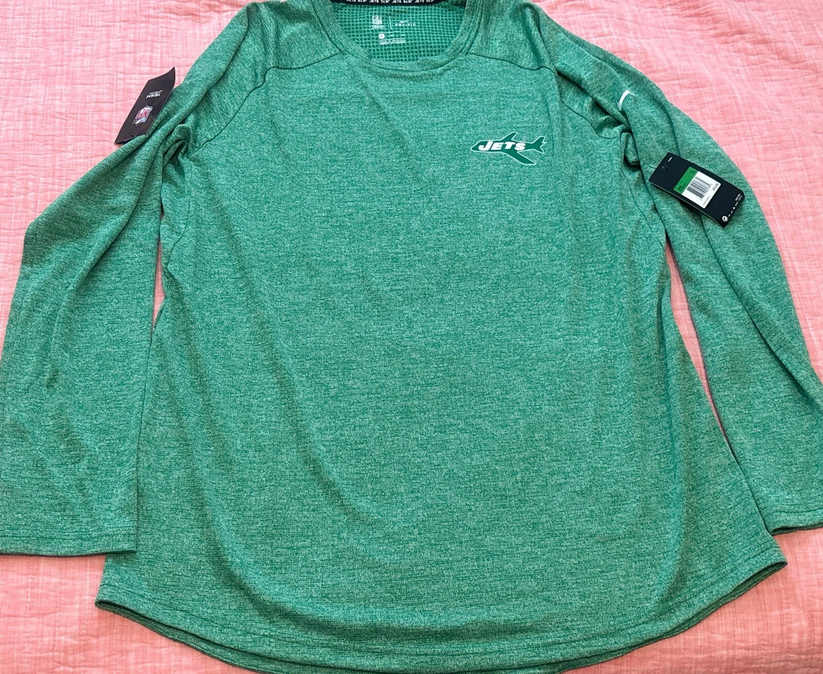 Nwt Nike Team New York Jets Xl Historic Logo Ls Dri Fit Green Shirt Nfl Football | Trendy Graphic Tee | Casual Unisex T-shirt