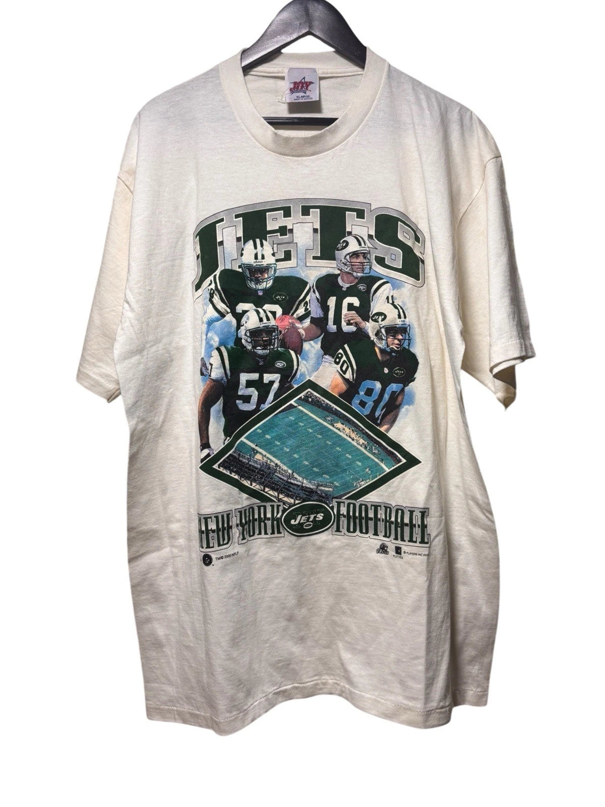 Vintage 2000s New York Jets T Shirt Xl Single Stitch Testaverde Chrebet Lewis | Trendy Graphic Tee | Casual Unisex T-shirt