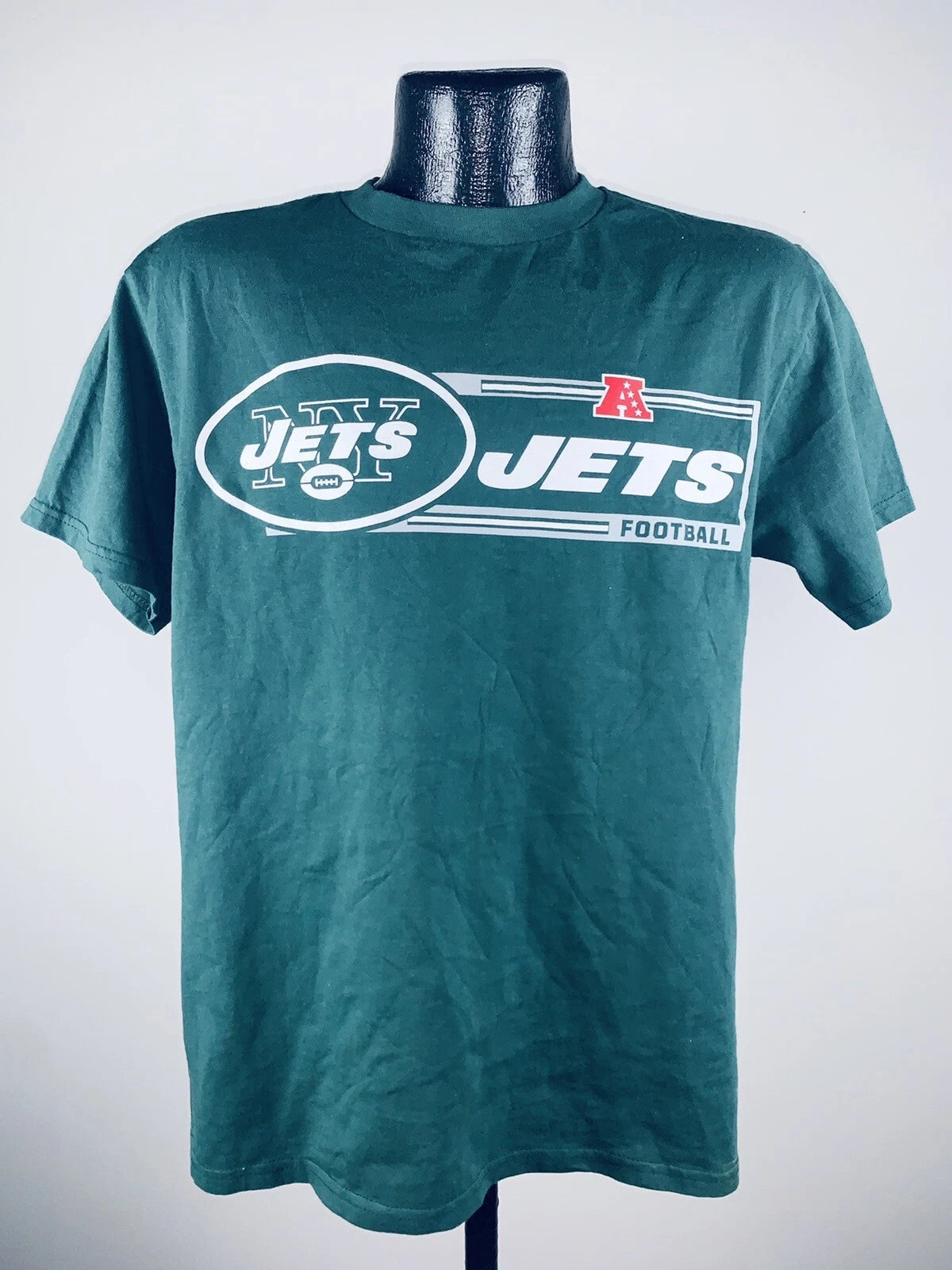 Men's Majestic New York Jets Green Nfl Football Cotton Short-sleeve Tee Nwt Xl | Trendy Graphic Tee | Casual Unisex T-shirt