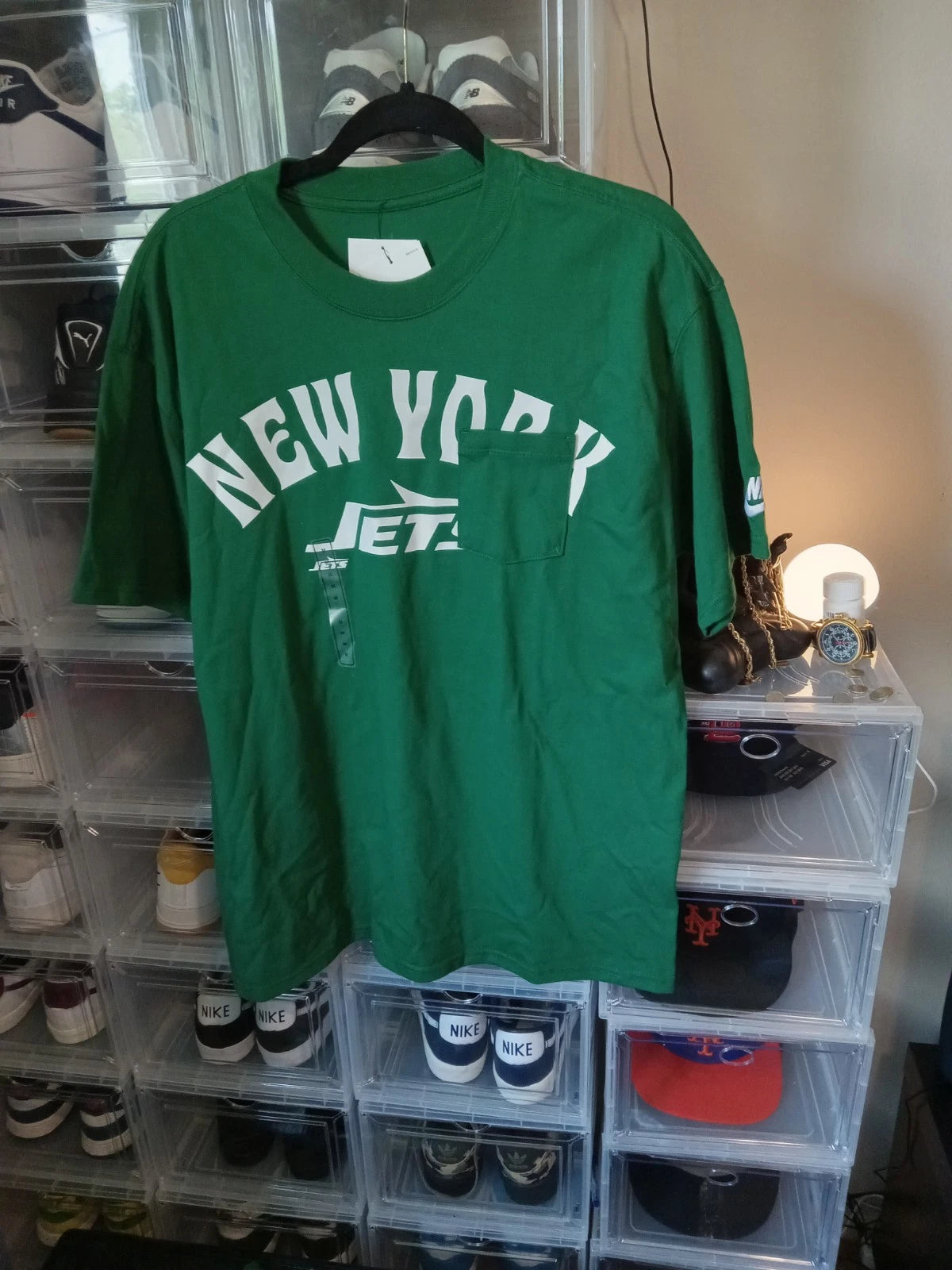 New York Jets Premium Nike T Shirt With Pocket Msrp 5500 Sz Small | Trendy Graphic Tee | Casual Unisex T-shirt