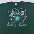 Vintage New York Jets Shirt Mens Xl Nfl Football Chad Pennington Curtis Martin 9 | Trendy Graphic Tee | Casual Unisex T-shirt