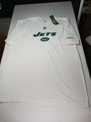 Reebok On Field New York Jets Nfl White T-shirt Nwt Size Medium M | Trendy Graphic Tee | Casual Unisex T-shirt