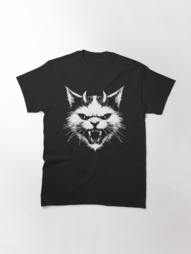 Dark Art Cats Beast Kitten Animal Vintage Old School Tattoo Classic T-Shirt