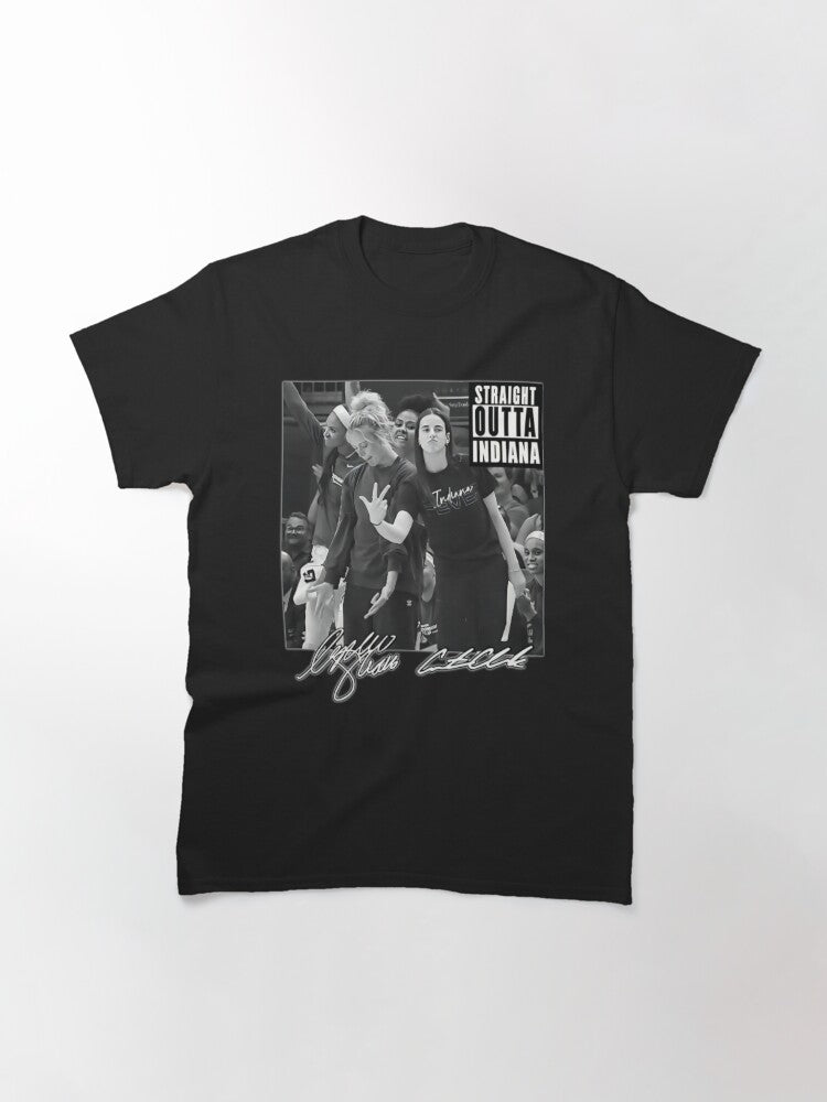 Caitlin Clark And Sophie Cunningham Straight Outta Indiana Fever Classic T-Shirt