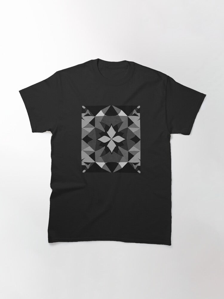 Blackwhite Geometric Patterns Classic T-Shirt