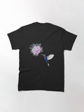 Hummingbird Lilac Flowers Design Classic T Shirt Everyday Wear