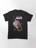 Boba Tea Coffee Latte Black Background Classic T-Shirt
