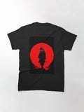Red Sun Wanderer - Hooded Swordsman Silhouette Anime Art Classic T-Shirt