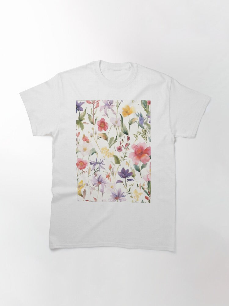 Floral Pattern. Colorful Flowers.field Flowers Classic T-Shirt