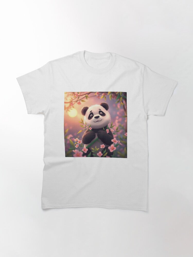 Panda and Flowers Classic T-Shirt