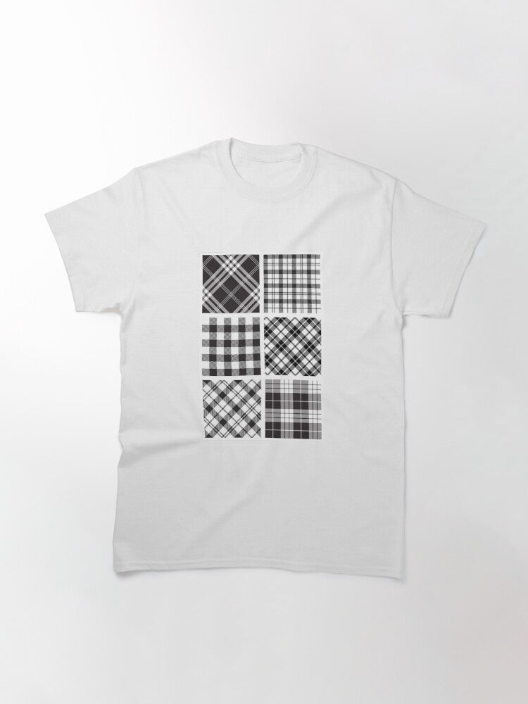 Black and White Texture Artwork, 3 Classic T-Shirt