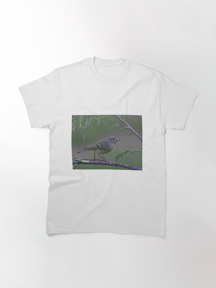 Ruby Crowned Kinglet On A Branch Classic T Shirt Gift Ready