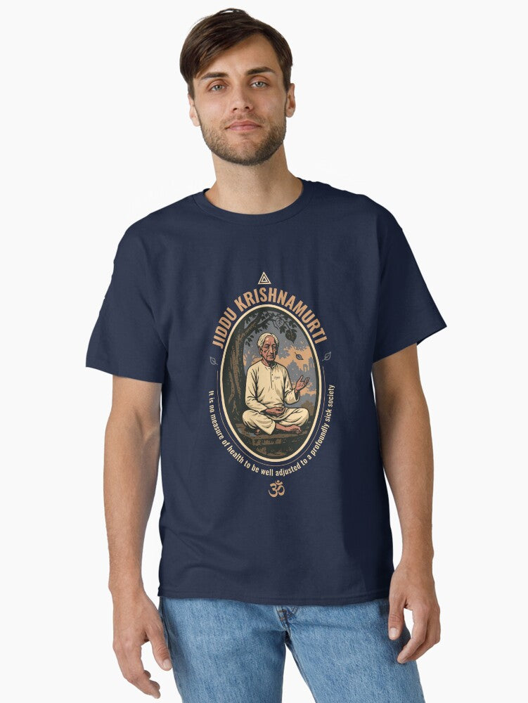 Jiddu Krishnamurti Meditative Portrait Classic T Shirt T Shirt Streetwear Style Fan Favorite