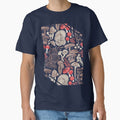 Mystical fungi // midnight blue background brown red and coral wild mushrooms Classic T-Shirt for Sale by SelmaCardoso