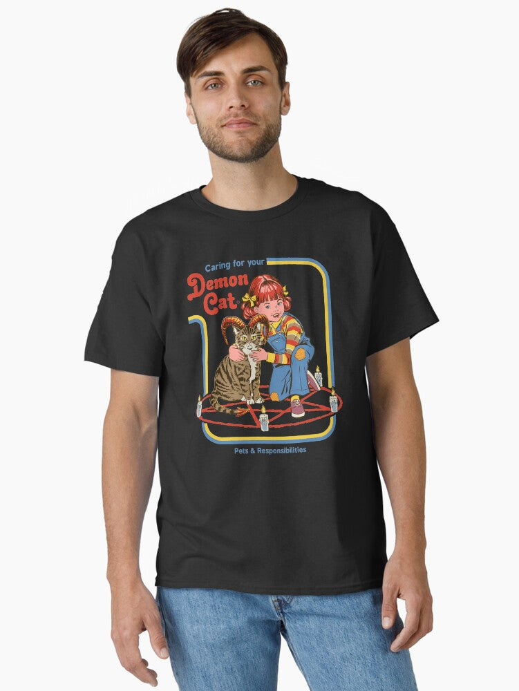 Caring For Your Demon Cat Classic T-Shirt