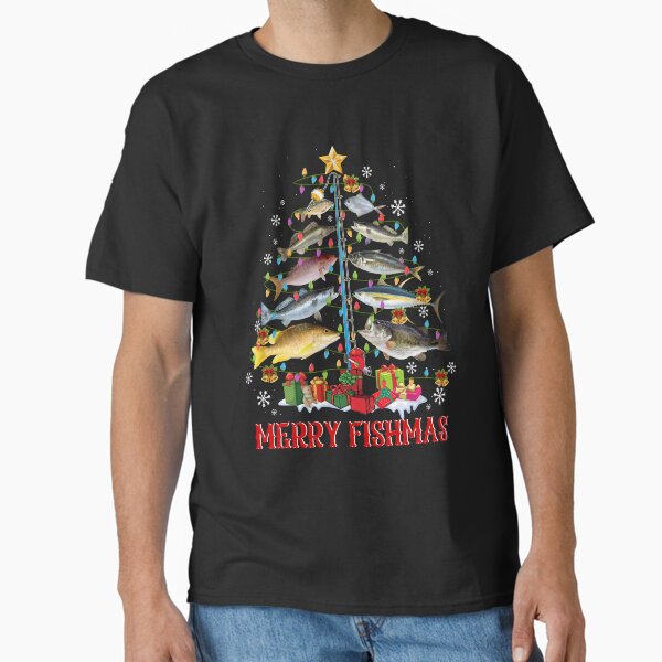 "Funny Fish Christmas Tree For Men Grandpa Fishing Lovers Dad" Classic T-Shirt for Sale by KylerHowell