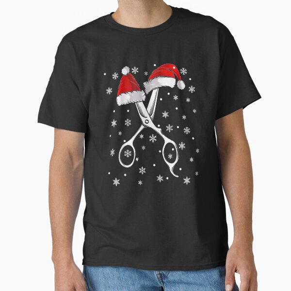"Barber Scissor Santa Hat Funny Barbershop Christmas Matching " Classic T-Shirt for Sale by FideliaShop
