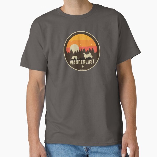 Adventure Bike Rider Sticker T-Shirt 02 Classic T-Shirt for Sale by OuterShellUK
