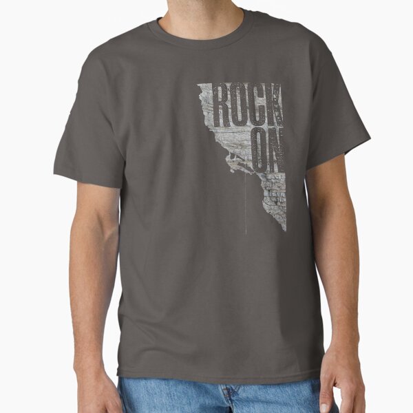 Rock On - Climbing Bouldering Mountaineering Mountain Boulder Outdoors Classic T-Shirt for Sale by andabelart