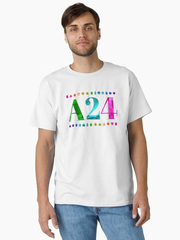 Sequin Quirky Film Studio Logeaux Classic T Shirt T Shirt Comfort Fit Daily Wear