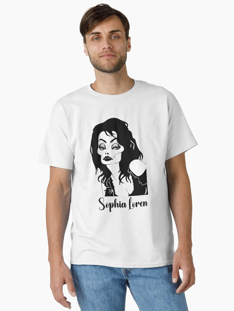 SOPHIA LOREN FAN ART Classic T Shirt T Shirt Comfort Fit Daily Wear