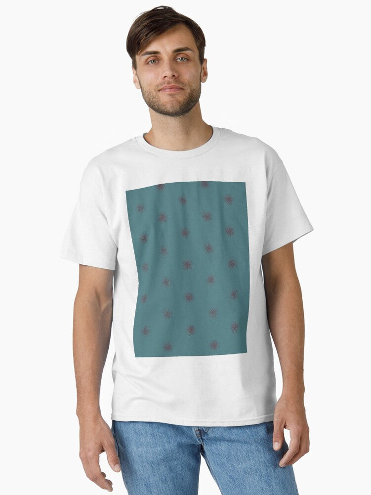 Deep Purple Aqua Splatter Polka Dot Pattern Pairs 2021 Color of the Year Epoch and Whale Tail Classic T Shirt T Shirt Tr