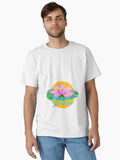 Breathe Lotus Minimal Poster Mindfulness Wall Art Print Classic T Shirt T Shirt Comfort Fit Fan Favorite