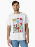 Ice Cream Dessert Helado Stained glass Graphic Classic T Shirt T Shirt Premium Print Food Lover
