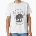 Yellowstone National Park Bison Owner of This Land I love hiking Tee Classic T-Shirt for Sale by YuliyaR