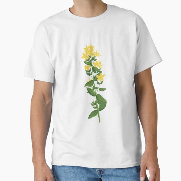 St. John's wort botanical drawing Classic T-Shirt by Luaillustration