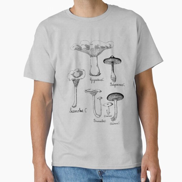 Mushroom Varieties for Fungi Mushroom Hunters T-Shirt Classic T-Shirt for Sale by encyclo-art
