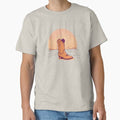 Cowboy-Core Sunset Boot – Minimal Western Tee Classic T-Shirt for Sale by supriyaghorai