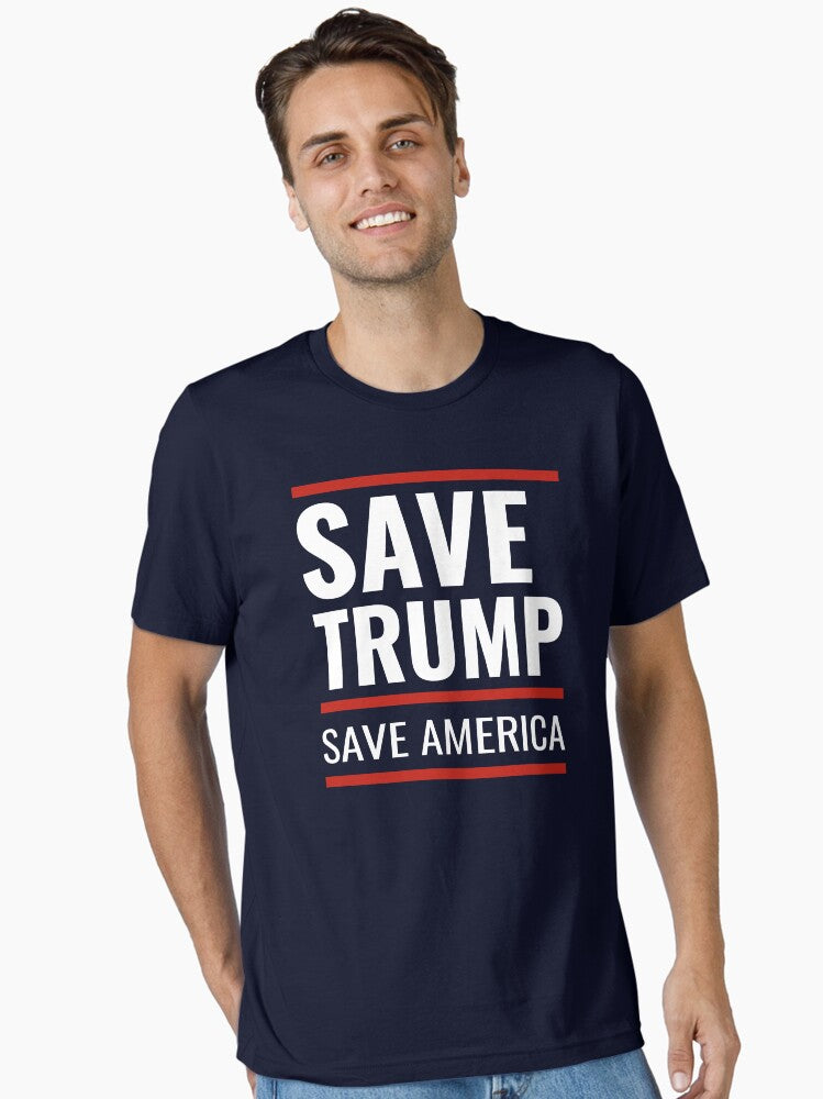 Save Trump Save America Pro Trump Protest Inverted Essential T-Shirt