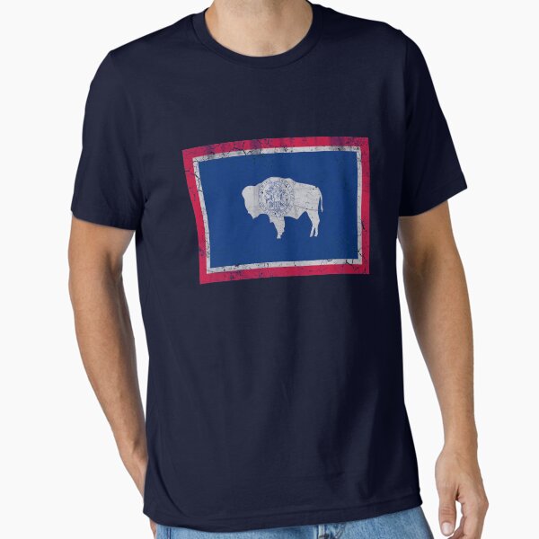 Vintage State Flag of Wyoming  Essential T-Shirt for Sale by frittata