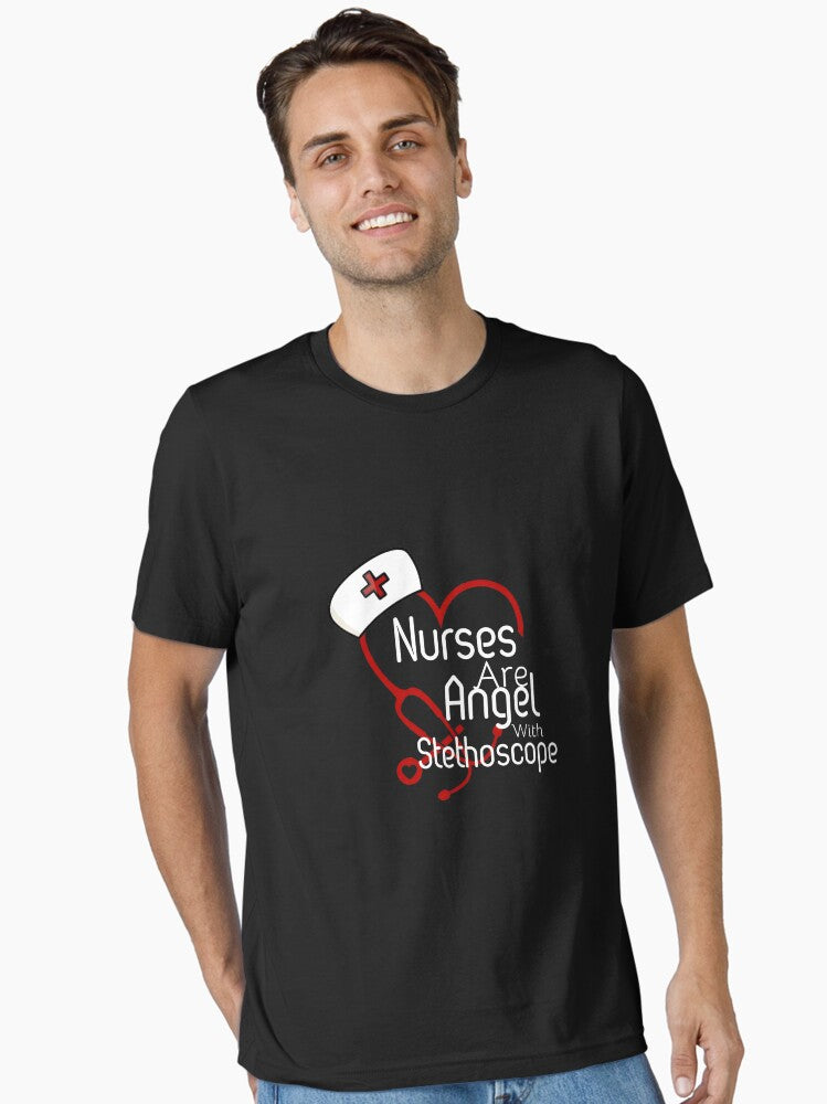 Nurses Are Angels With Stethoscope Essential T Shirt