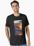 Cubic Sunset Wave Essential T-Shirt