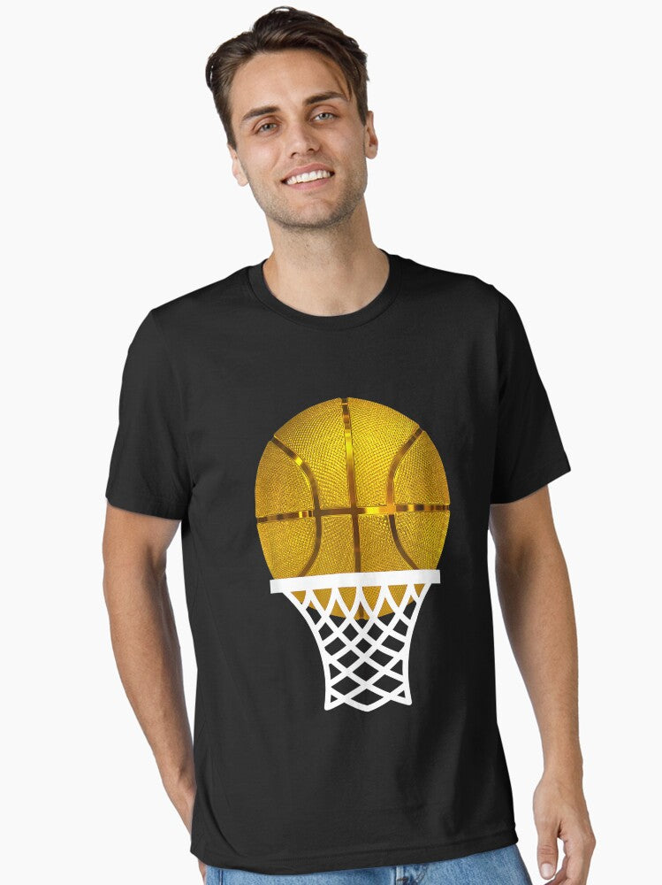 Gold Basketball Trophy Graphic Tee For Men Women Boys Kids Essential T-shirt | Premium Basketball Jersey | Fan Edition Apparel
