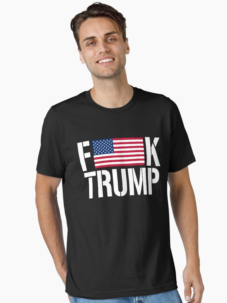 Fuck Trump Shirt American Flag Essential T-Shirt