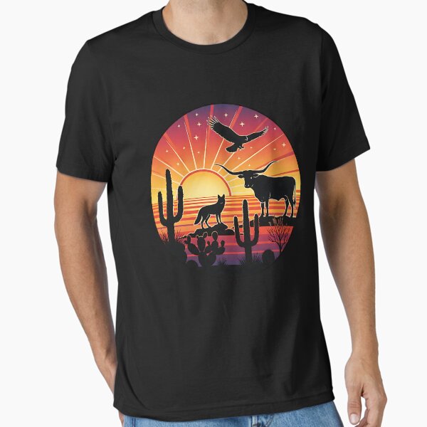 Western Desert Sunset Essential T-Shirt for Sale by william1228