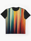 Graphic Vector Colored Vertical Stripes T Shirt