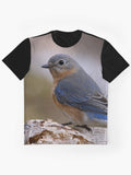 Eastern Bluebird Graphic T Shirt Minimal Style