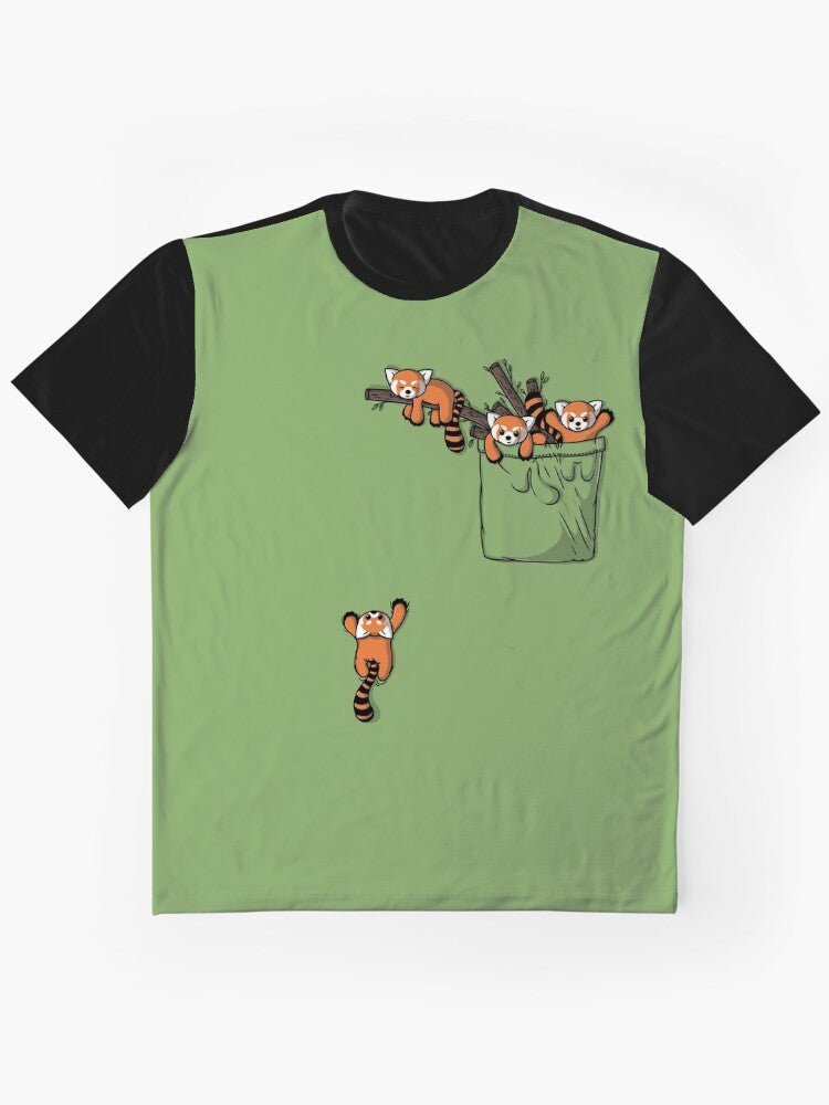 Pocket Red Panda Bears Graphic T Shirt US Trend