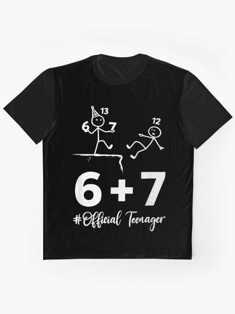 Funny 13th Birthday Official Teenager 13 Year Old Boys Graphic T Shirt Everyday Wear