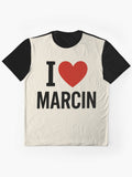 I Love Marcin Graphic T Shirt Gift Ready