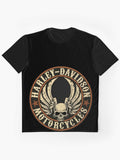 Motorcycle Design Graphic T Shirt Premium Print