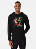 Funny Six Seven 67 Meme 6 7 Elf Santa Christmas Pajamas Kids Lightweight Hoodie | Premium Unisex T-Shirt, Trending Graphic Tee