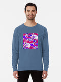 Curved Line Abstract Lightweight Sweatshirt T Shirt Trending US