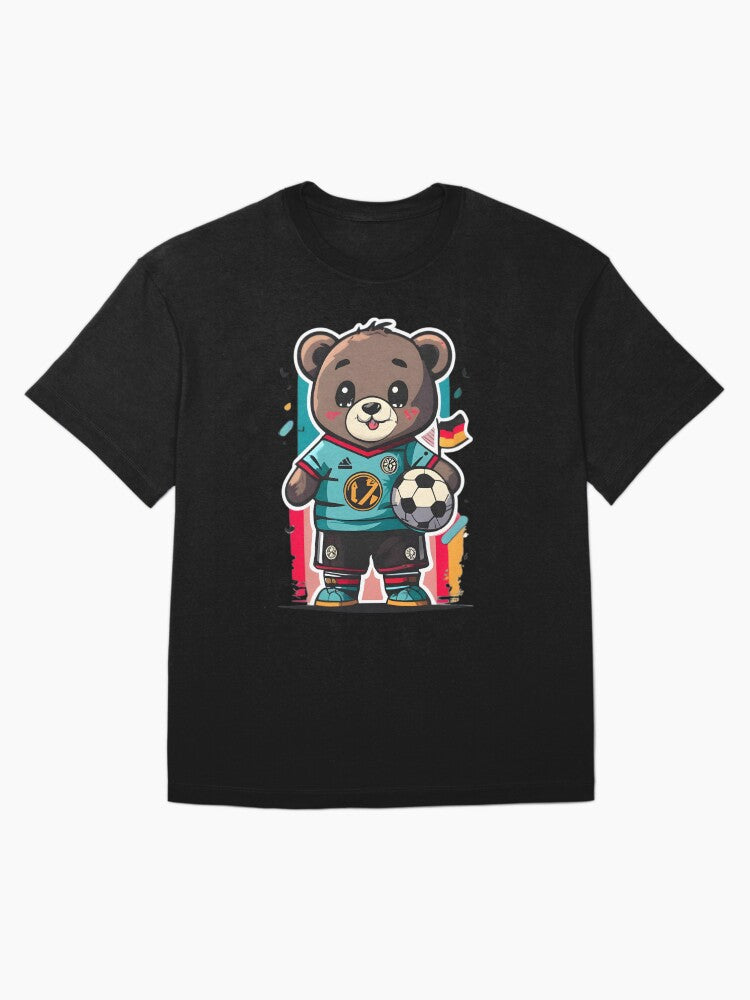 Cute Bear Football Player from Germany Oversized T-Shirt