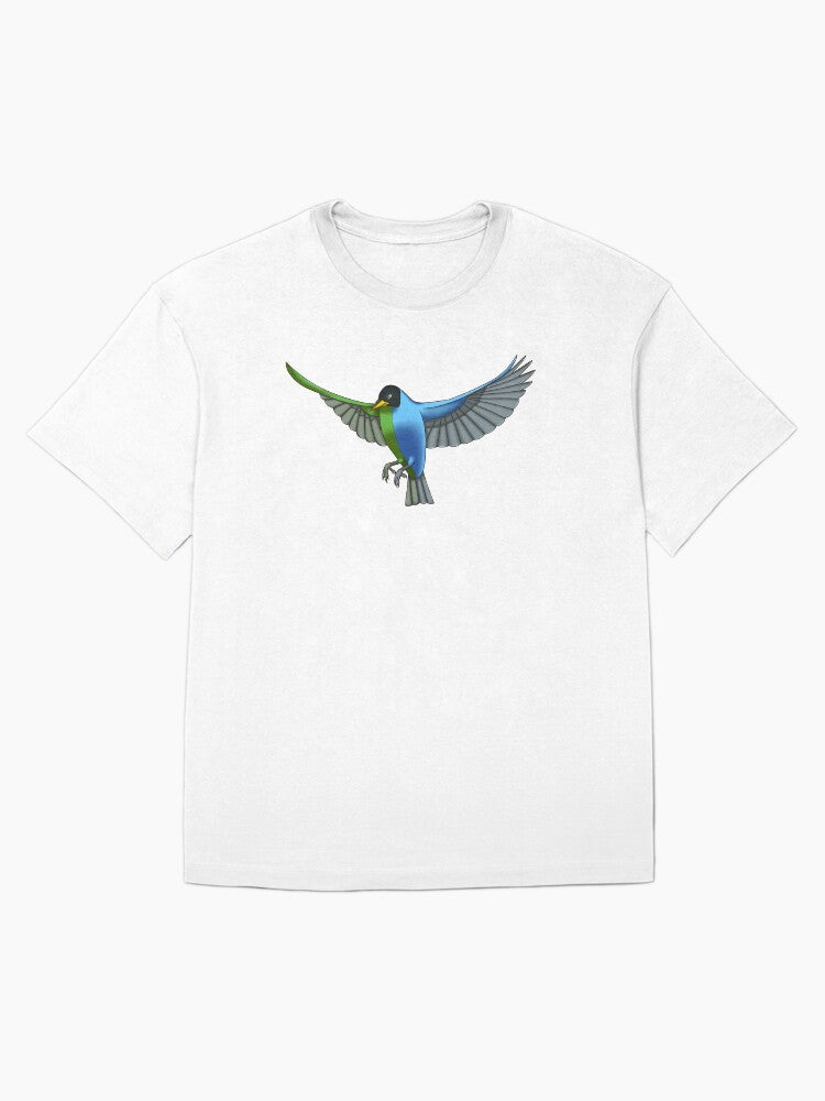 Green Honeycreeper Bilateral Gynandromorph Bird Oversized T Shirt US Trend